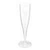 Pohár na sekt s ryskou 0,1l.  číreho plastu bal.10ks 73160