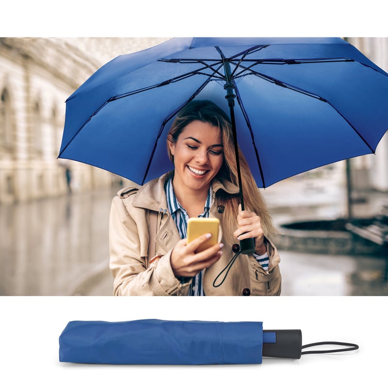 Skladací kompaktný dáždnik modrý TOMAS 99139