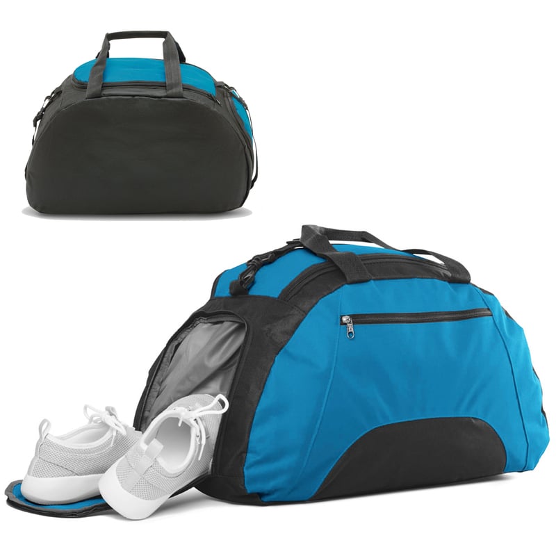 Športová taška FIT modrá s oddelenou priehradkou na obuv