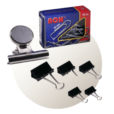 Listové spony klipy pripínačky