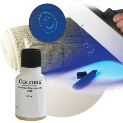 Pečiatková farba s UV efektom