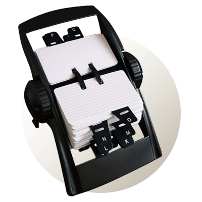 Stojan na vizitky a vizitkáre