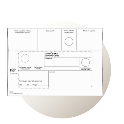 Obálky s doručenkou
