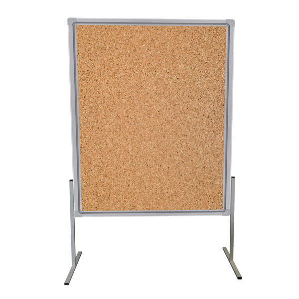 TCC1512ALP/MD Informačná korková tabuľa, paraván + kolesá 120x150x189cm