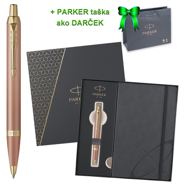 Parker IM Writing Rituals Orange pero GT BP, darčekova kazeta so zápisníkom