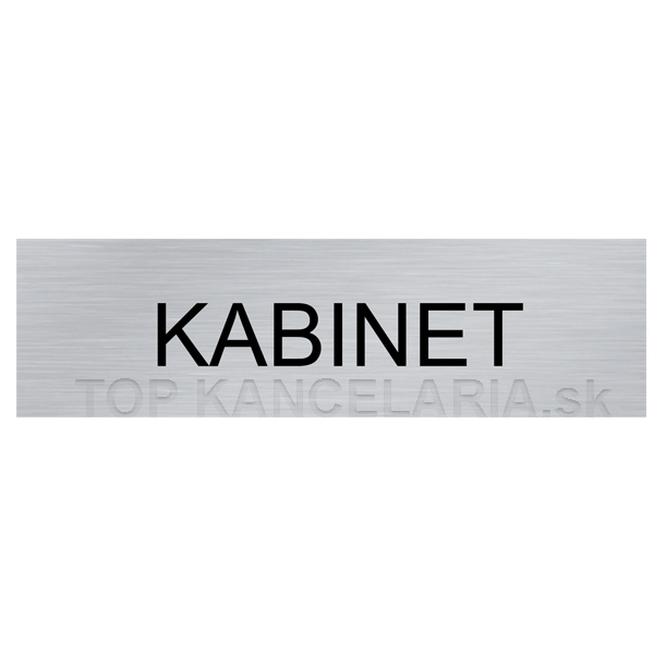 Štítok na dvere strieb.mat. 4x14cm text / KABINET