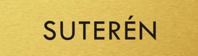 Štítok na dvere zlat.mat. 4x14cm text / SUTERÉN