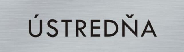 Štítok na dvere strieb.mat. 4x14cm text / ÚSTREDŇA