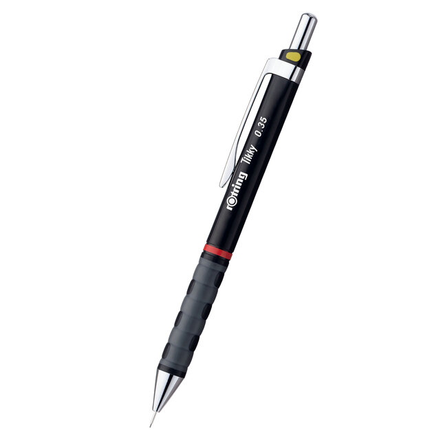 Súprava mikroceruziek Rotring Tikky Black hrot 0,35, 0,5 a 0,7 mm