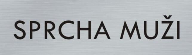 Štítok na dvere strieb.mat. 4x14cm text / SPRCHA MUŽI