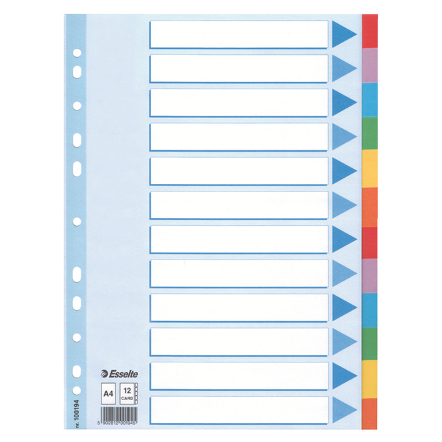 Kartónové farebné rozlišovače Esselte