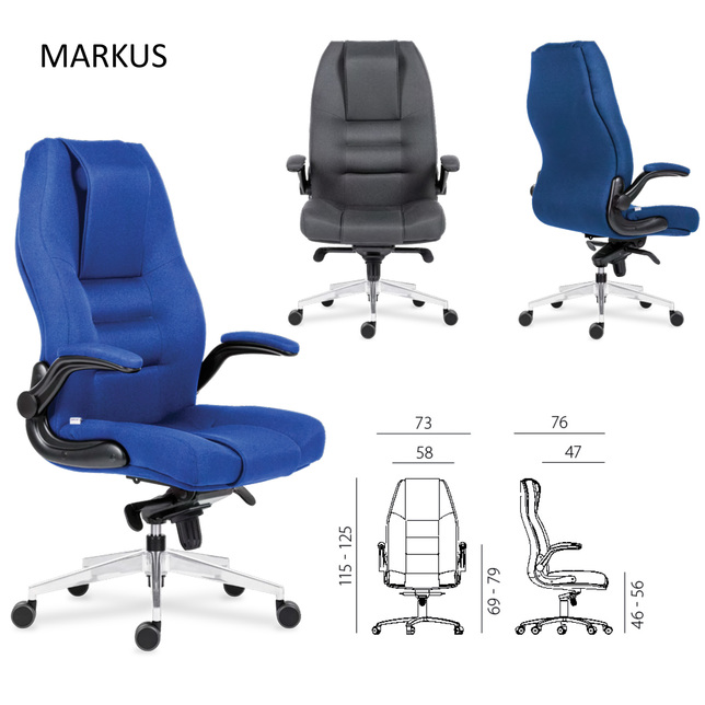 MARKUS záťažové kreslo čierne nosnosť 200kg