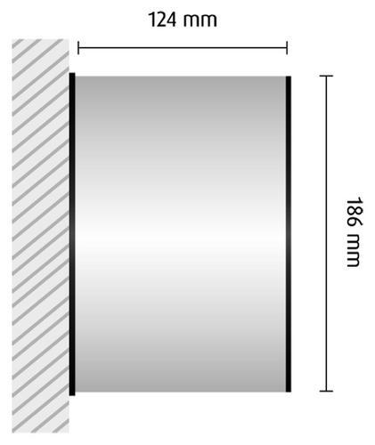 HF105/BL nástenná výstrčka 124x186mm HiTech /186
