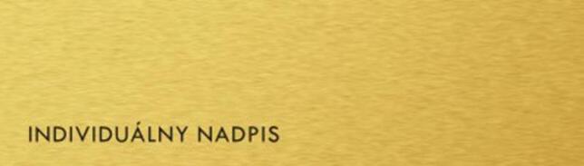 Štítok na dvere zlat.mat. 4x14cm text / INDIVIDUÁLNY NADPIS