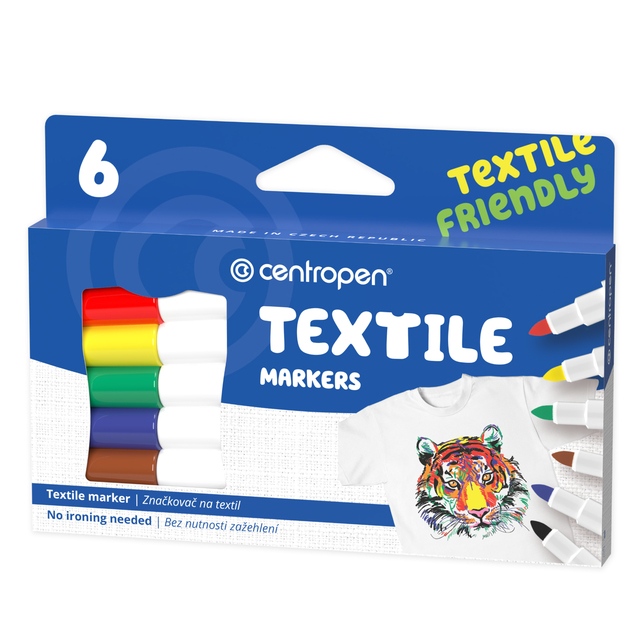 Sada popisovačov na textil Centropen 2739/6