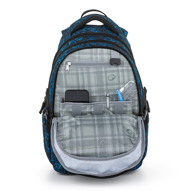 Študentský batoh BAG 20 B Modrá / čierna