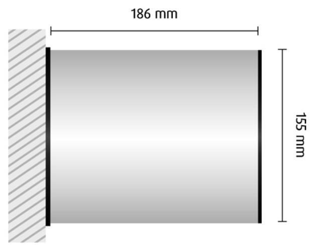 HF103/BL nástenná výstrčka 186x155mm HiTech /155
