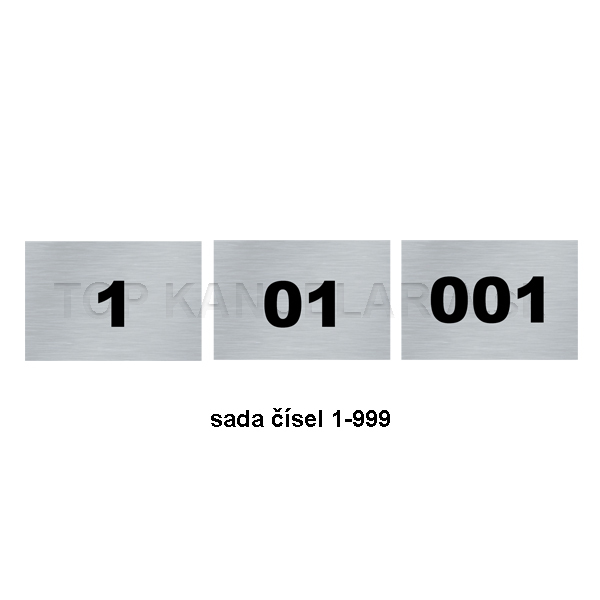 SC123 štítky na dvere s číslami 1 - 999