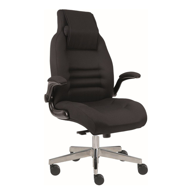 DISPOS záťažové kreslo do 24 hod. prevádzku, čierne, hliník kríž