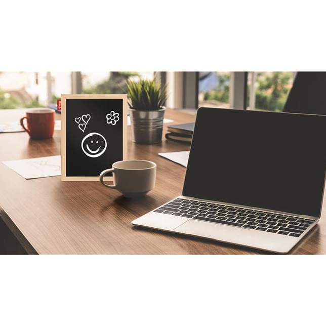 MTB3021 Kriedová tabula s opierkou v drevenom ráme 30x21cm