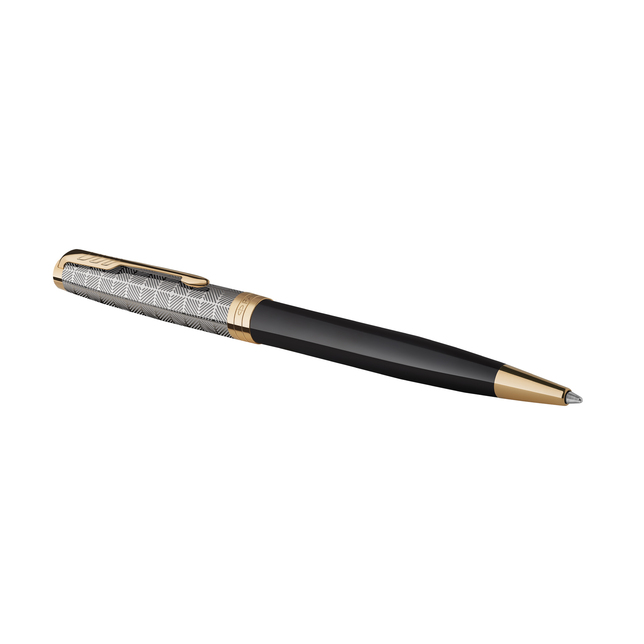 Parker Sonnet Premium Metal čierne pero so zlatým. klipom GT BP