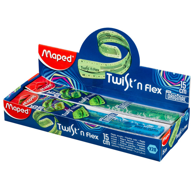 Pravítko MAPED Twist n Flex 15cm mix farieb