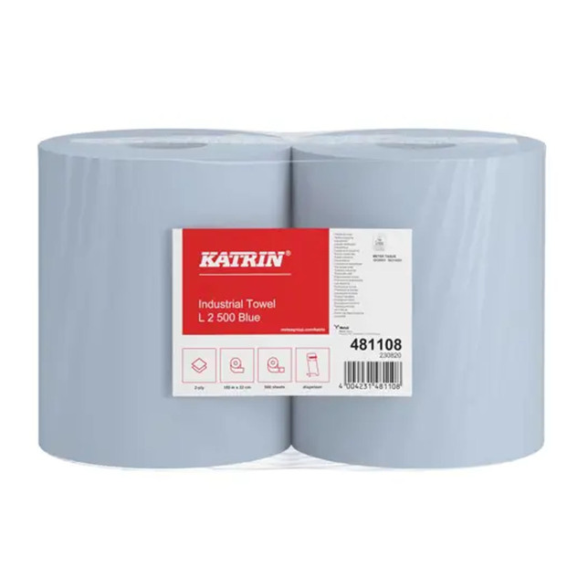 481108 priemyselná utierka Katrin 2 vrst. bal.2 kotúče, cena za 1 ks