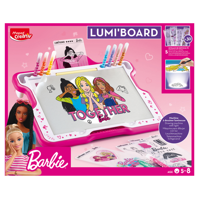 Kreatívna súprava Maped Barbie Lumi Board tabuľa s podsvietením
