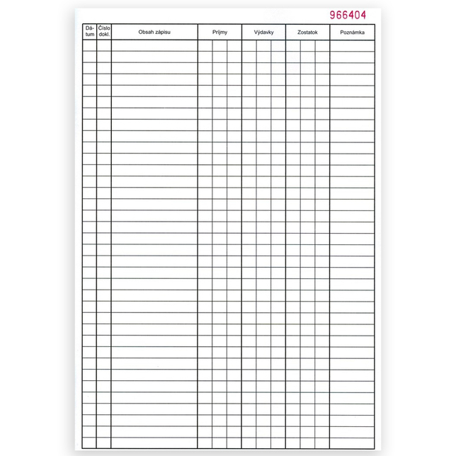 033 Pokladnicna kniha nie samoprepis 2x50 list