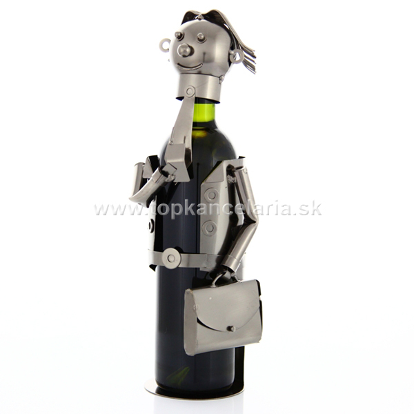 97006 Kovový stojan na víno, motív poradca