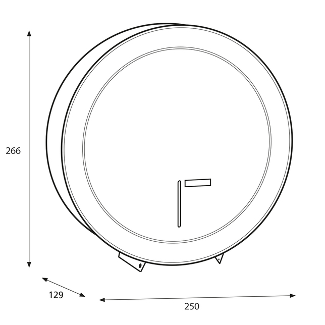 98965/98966 Zásobník na toaletný papier do pr.19cm, nerez