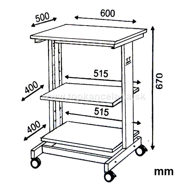 Stolík pod tlačiareň Stand 2
