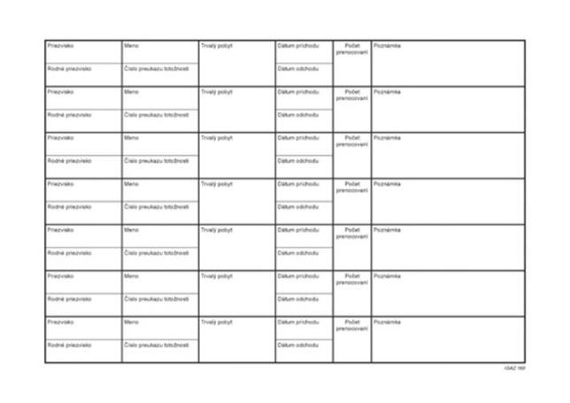 160 Kniha ubytovanych A4
