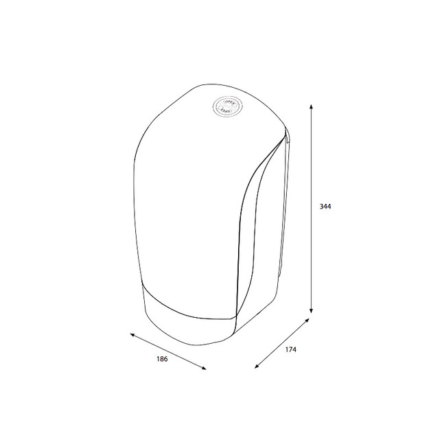 90106 Zásobník S na papierové utierky v roliach do pr.14cm