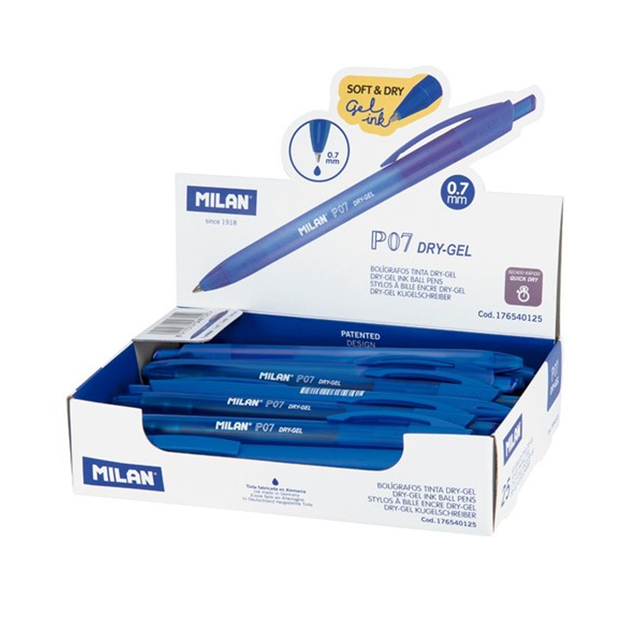Gélové pero MILAN DRY-GEL 0,7mm modré