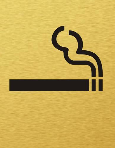 Štítok na dvere zlat.mat. 7x9cm Picto / Fajčiareň