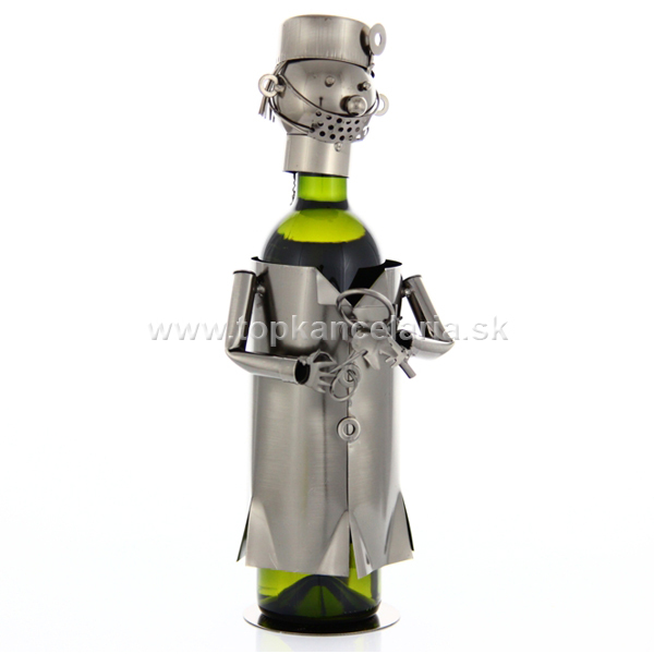 97996 Kovový stojan na víno, motív zubár