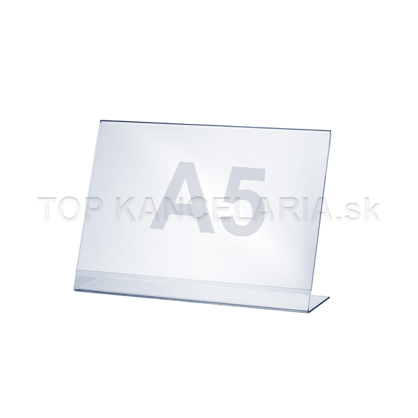 Plexi stojan tvaru L šikmý na šírku