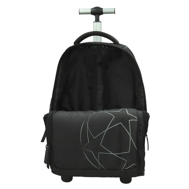 Školská taška na kolieskach UEFA Black 531417