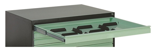 SRM101e zásuvková skriňa na vodorovné ukladanie šedá RAL7035 42,5 x 97 x 67 cm