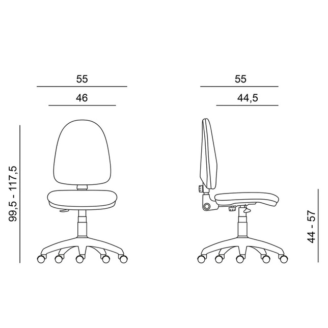 Kancelárska stolička 1080 čierna