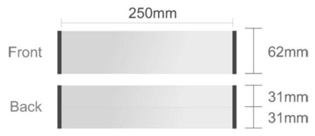 Menovka stolová profil 1 + 2x hladká