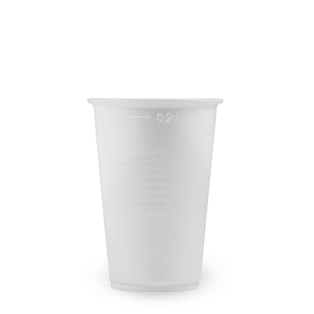 Plastový pohár (PP) biely 0,2l bal.15ks 65302