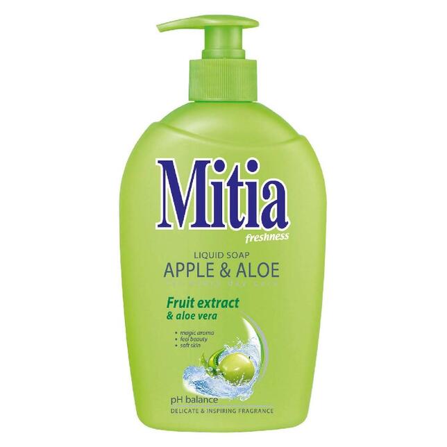 Mitia tekuté mydlo 500 ml Aloe&amp;Milk s dávkovačom