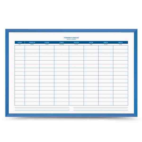 TM64LNPT Týždenná plánovacia tabuľa modrá 60x40