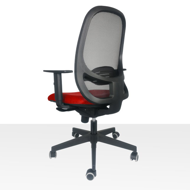 MANDY kancelárska stolička Synchro červená s podrúčkami Bom33