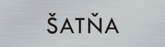 Štítok na dvere strieb.mat. 4x14cm text / ŠATŇA