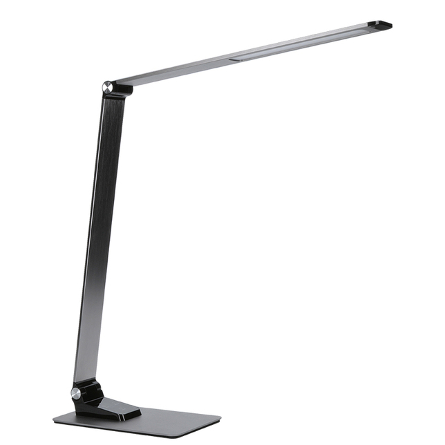 WO51S Led stolová lampa stmievateľná 11W, brúsený hliník