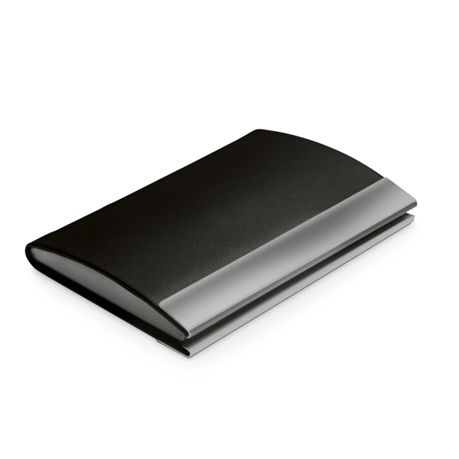 Kovový obal na vizitky čierne, SANDLER