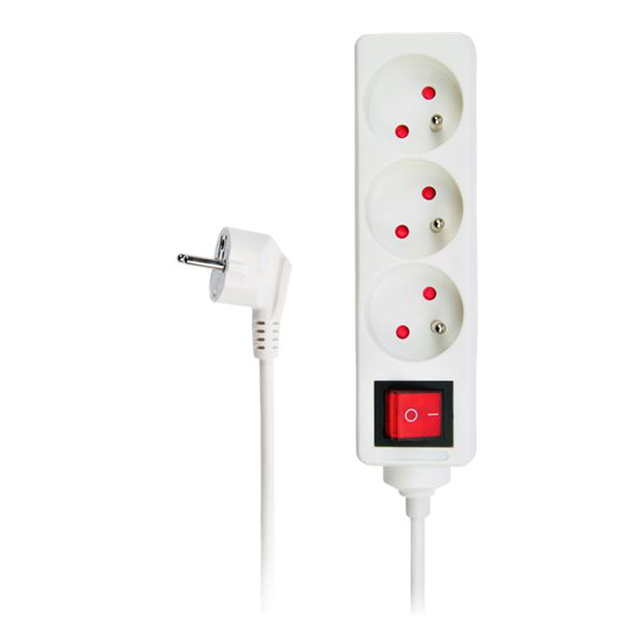 Predlžovací kábel 3m s vypínačom 3 zásuvky